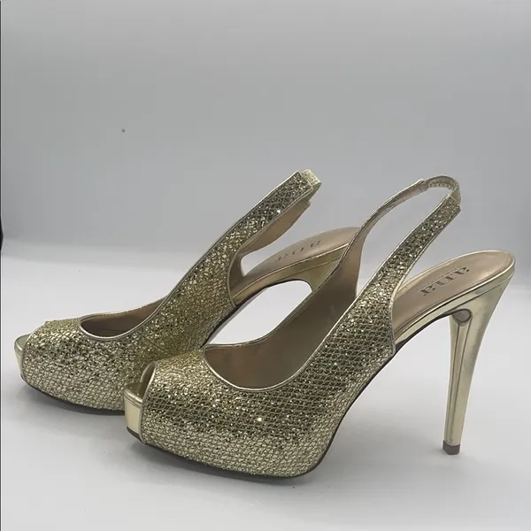 A.N.A Gold Stiletto Slingback Heels - Image 5