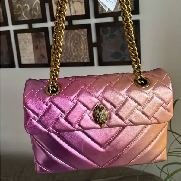 Authentic KURT GEIGER LONDON Quilted 2 tone leather convertible Crosby/shoulder - Image 7