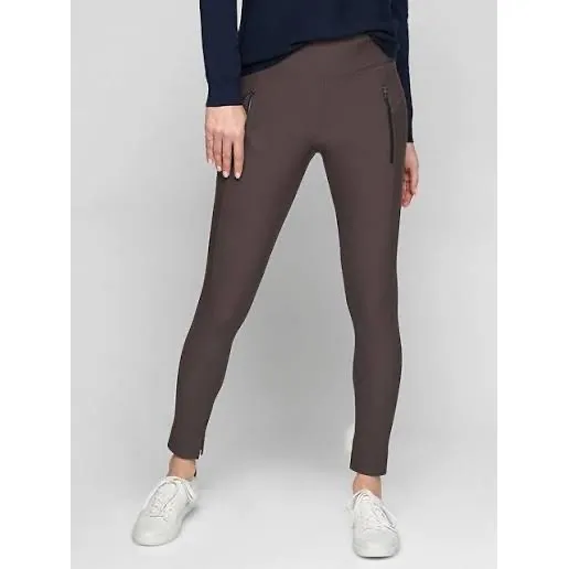 Athleta Stallar Tight UPF Mocha‎ Brown Espresso High Rise Zipped Athleisure - Image 2