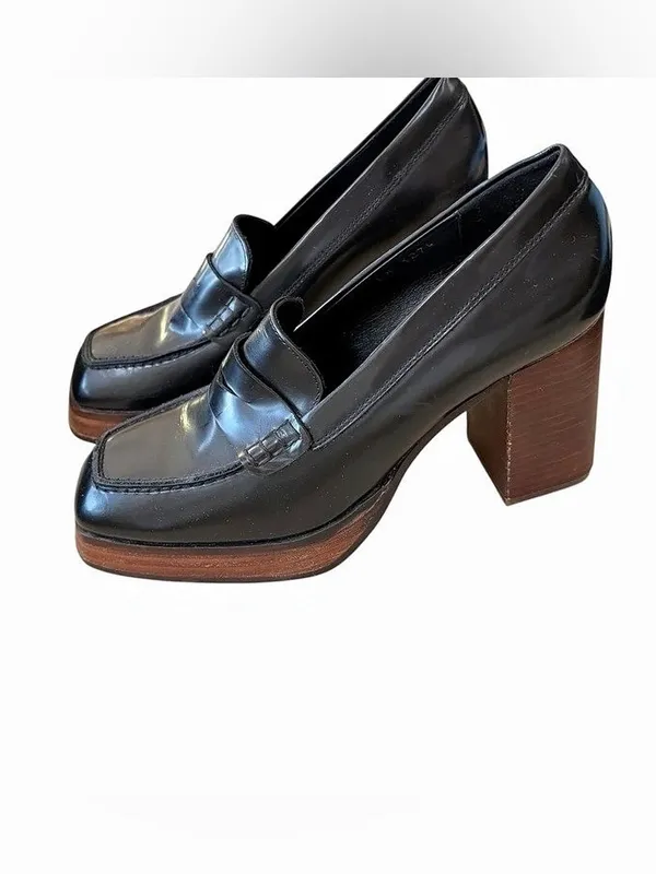ALOHA Busy Black Platform Loafers EU 37 - Image 2