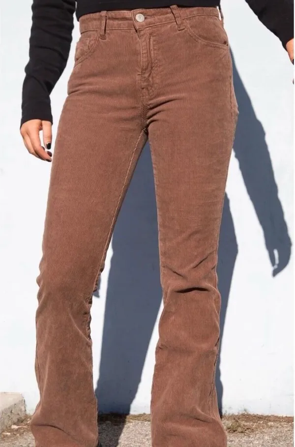 Vintage Brandy Melville Darlene Brown Corduroy Pants - Image 4