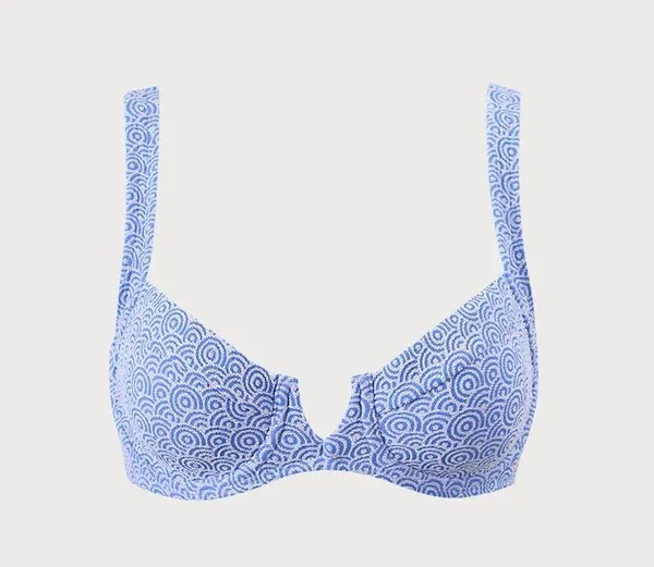 Berlook Blue Jacquard Underwire Bikini Top and bottom 06 - Image 8