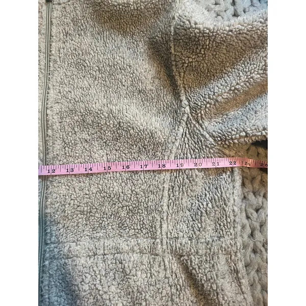 Woolrich soft sherpa hooded jacket beige size med - Image 4