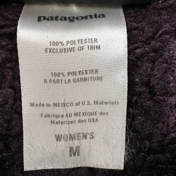 Patagonia Synchilla Fleece Jacket Full‎ Zip Soft Plush Purple Womens Medium - Image 4