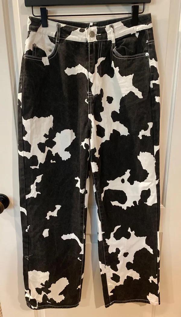 Midland Cow Print Jeans 12th Tribe - Image 3