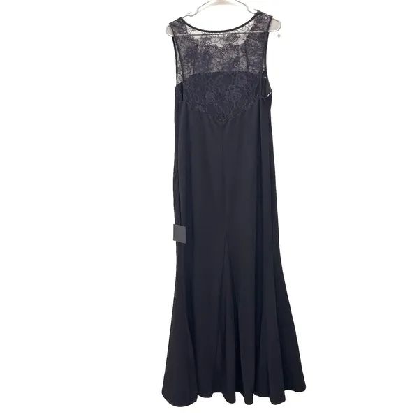 NWT Lulus True‎ Passion Black Lace V Back Sleeveless Mermaid Maxi Dress Size 1X - Image 7