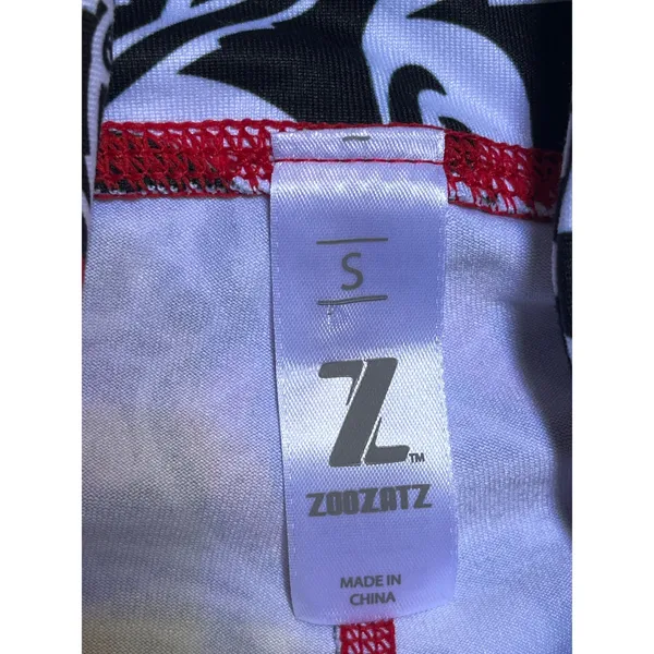 ZooZatz Wisconsin Badgers All Over Print Leggings Black White Red‎ Womens Small - Image 2