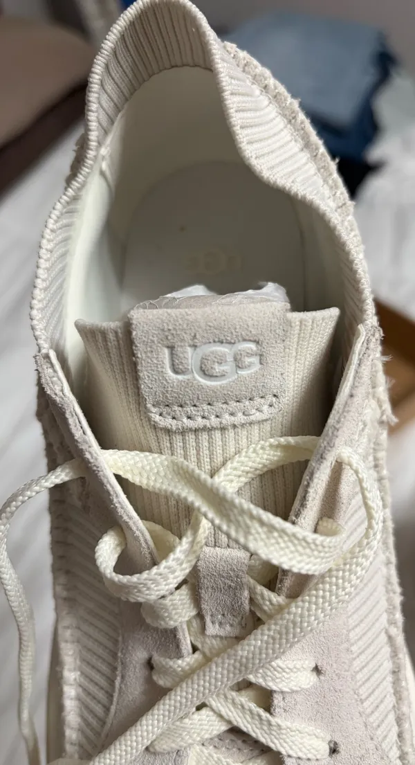 UGG EZ Duzzit Lace Sneakers Off-White 7.5 - Image 7