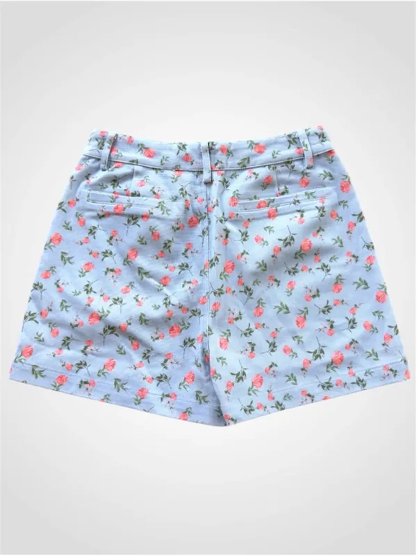 Entro Floral Print Shorts in Blue Size S - Image 2