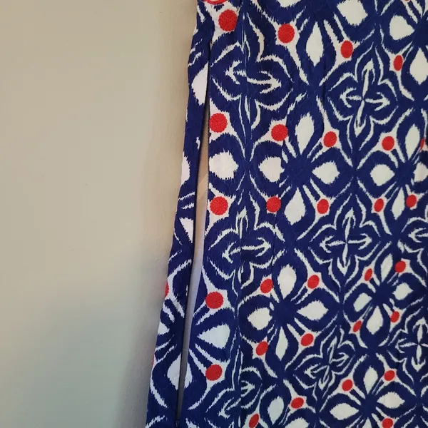 Vineyard Vines Red, White, and Blue Whale Tail Tile Embroidered Dress - Image 5