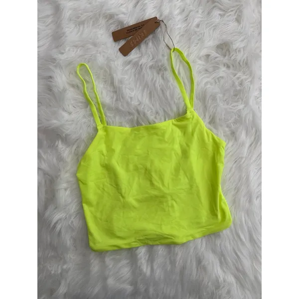 Skims Fits Everybody Strappy Back Cami Green Highlighter Size XXS - Image 3
