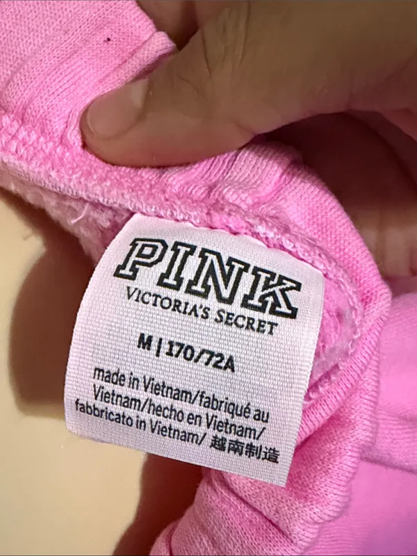 PINK Victoria's Secret Hot Pink Terry Drawstring Lounge Shorts - Image 4