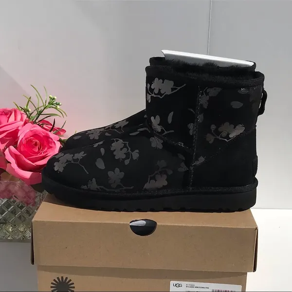 UGG Classic Mini Floral Foil Boots - Image 5