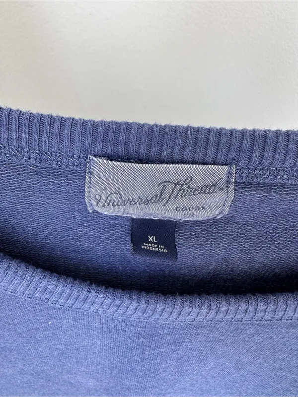 Universal Thread Women's Tie-Dye Crewneck Sweatshirt - Blue & White Size XL - Image 6