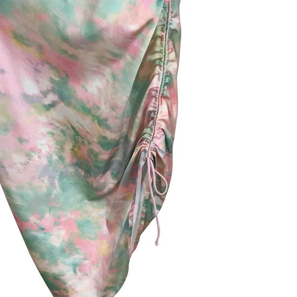 For Love & Lemons Call Me Tie Dye Colorful Pastel Open Back Midi Dress Small - Image 6