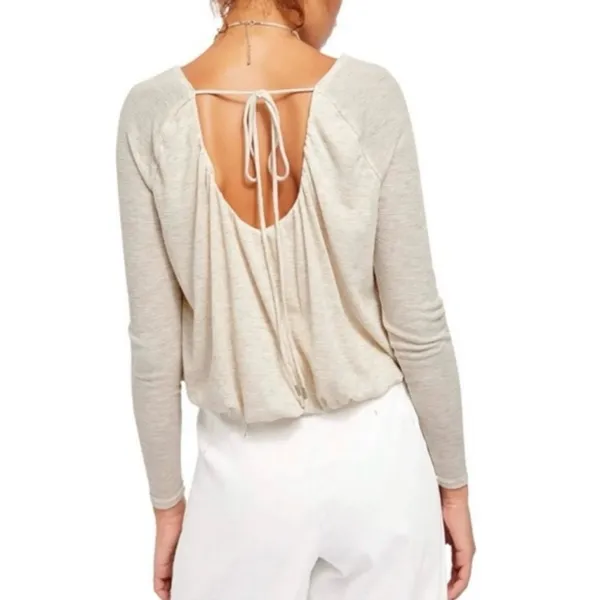 FREE PEOPLE | WE THE FREE Bondi Thermal Semi Crop Long Sleeve Top Women's Size M - Image 2