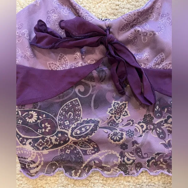Amazon Purple Floral Tank Top - Image 2