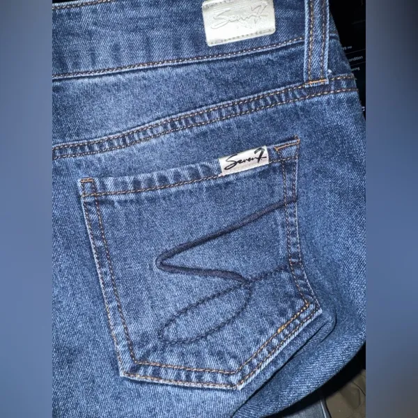 Seven7 High Rise Tapered Skinny Jeans Vintage Wash | Premium Cotton Denim Sz4 - Image 10
