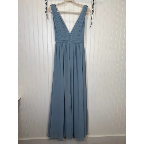 NWT Lulus Heavenly Hues Light Blue Maxi Dress Bridesmaid Wedding Formal Ball 3X - Image 3