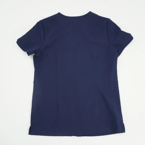 FIGS Technical Collection Navy Blue‎ V-Neck Scrub Top Womens XS 2-Pocket - Image 2