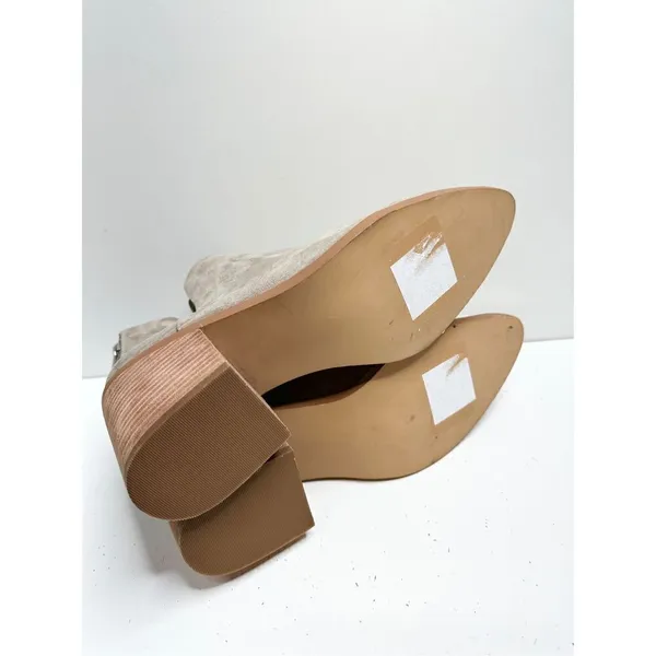 BP Boots Womens 10 Brynne Gray Block‎ Heel Cut Out Zip Western Booties - Image 9