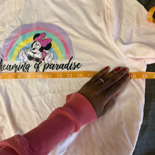 Disney Minnie Mouse T-shirt pink rainbow dreaming of paradise size XL - Image 6