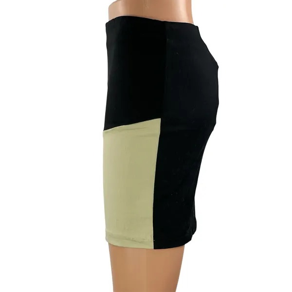 NEW Princess Polly Black Olive Green Colorblock High Rise Pencil Mini Skirt 4 - Image 2