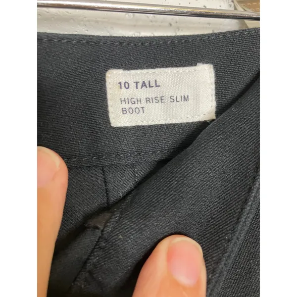 Gap High Rise Slim Boot Pants Women 10 Tall Black NWT Stretch Workwear - Image 4