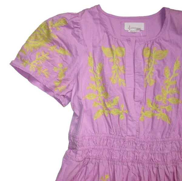 Anthropologie NWT Somerset Maxi in Pink Embroidered Edition Dress L - Image 8