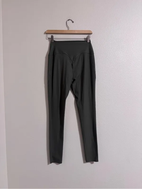 Gymshark Olive Ribbed High-Waist Leggings - Image 4