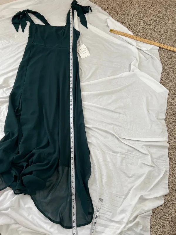 NWT Show Me Your Mumu Claire Midi Dress Emerald Chiffon Size XS - Image 9