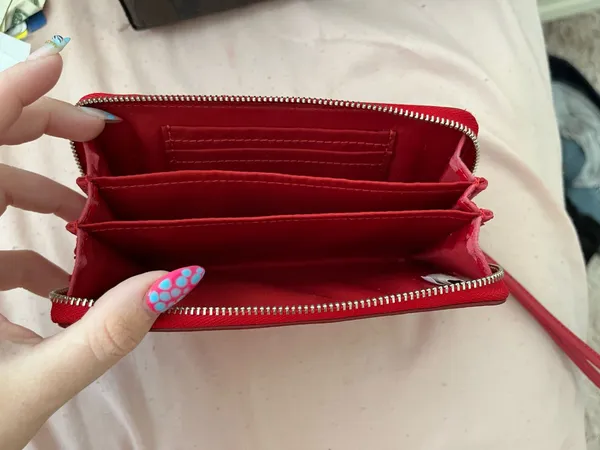Red Coach Wallet Wristlet - Image 2