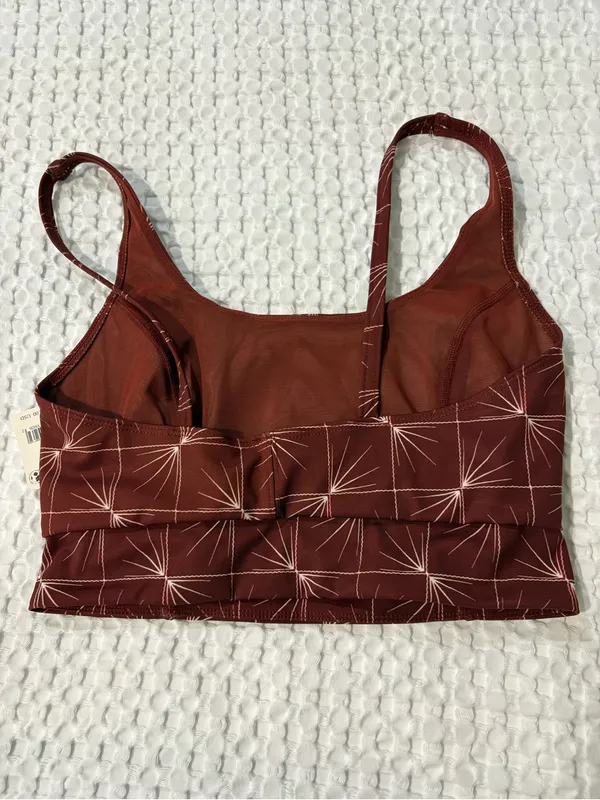 Free People Movement Sneak Peak Printed Bra in Small Color Ginger Spice - Image 3