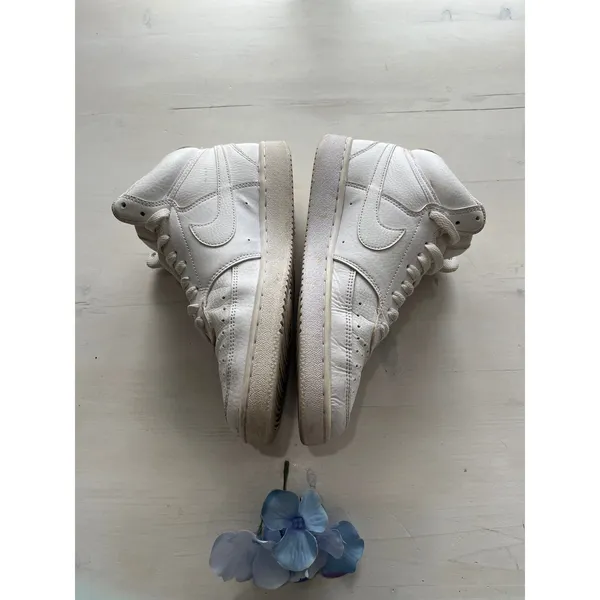 Nike Court Vision Mid‎ Top Sneakers Classic Style White Shoes Size US 8 - Image 2