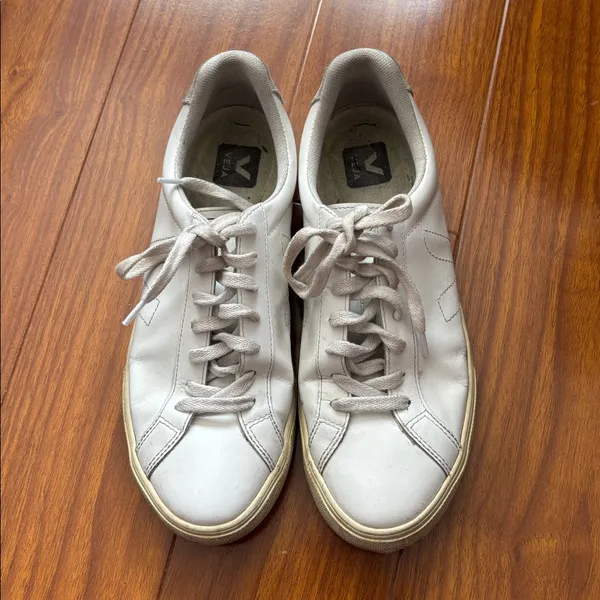 Veja Esplar Leather White Classic Sneakers - Image 2