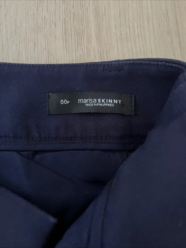 LOFT Petites Marisa Skinny Pant in Navy Blue Size 00P - Image 4