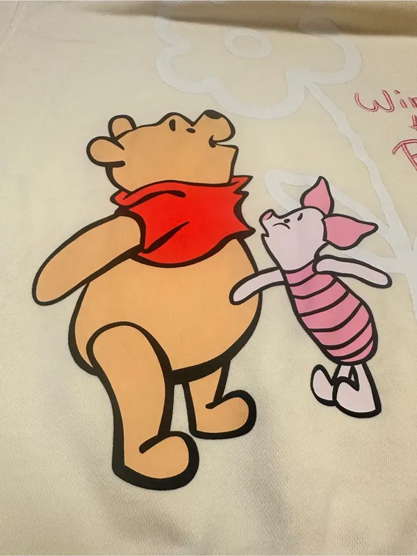 Disney Cream Winnie the Pooh & Piglet Crewneck Sweatshirt XXS - Image 8