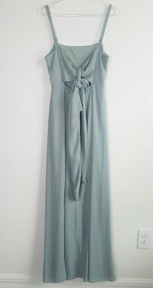 Show Me Your MuMu Lauren Tie Maxi Dress Crisp Bridesmaid Dress - Image 6