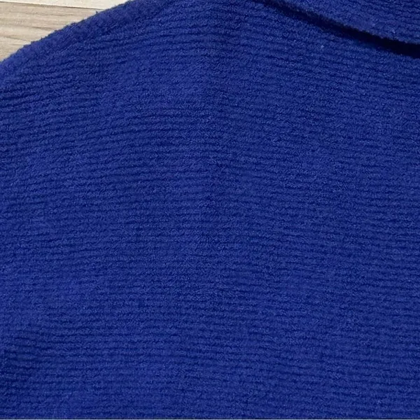 Free People Ottoman Slouchy Ribbed Mock Neck Sweater Tunic Blue Women’s Medium - Image 5