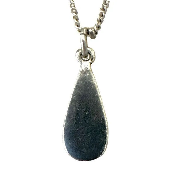 Baked Beads Blue Crystal Teardrop Pendant Necklace - Image 6