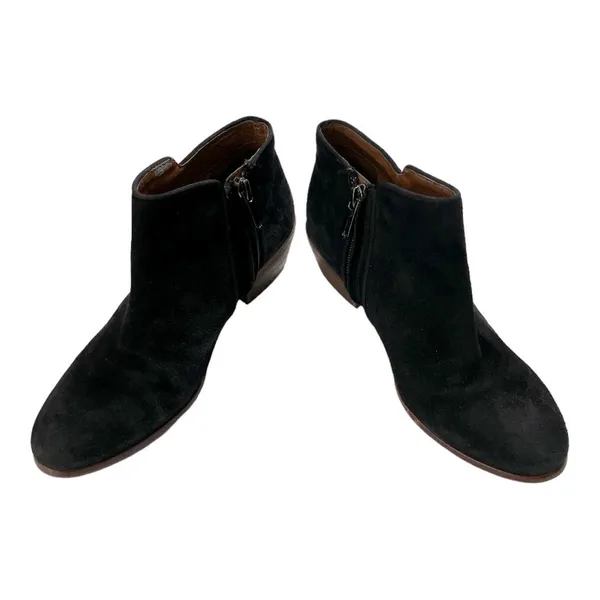 Sam Edelman Black Suede Ankle Side Zip Booties size 5.5 - Image 3