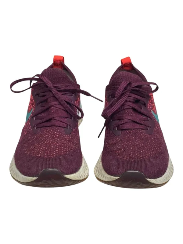 Nike ✔︎ Epic React Flyknit Running Shoes Sneakers ✔︎ Bordeaux Hyper Jade ✔︎ 7.5M - Image 9