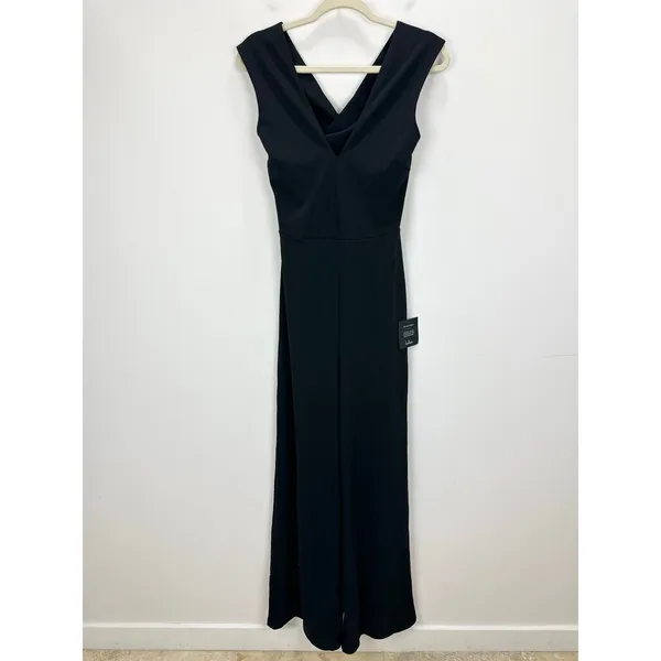 Lulus Thinking Out Loud Black Backless Jumpsuit Formal Cocktail Party Medium NWT - Image 5