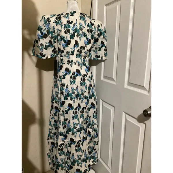 Tuckernuck Blue Blooms Floral Button Front Maxi Dress NYAP-12-D626 Size S - Image 4
