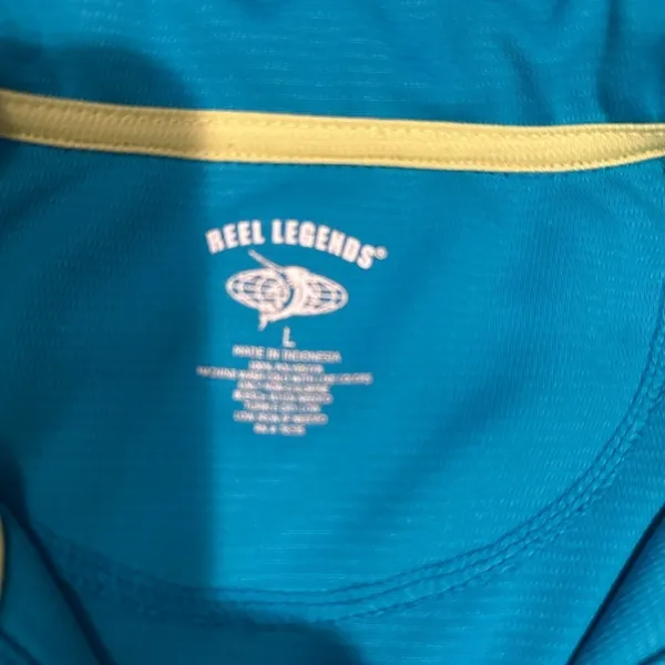 Reel Legends Turquoise Button Down Shirt - Image 6