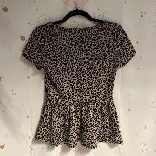 Forever 21 Leopard Print Peplum Top - Image 5