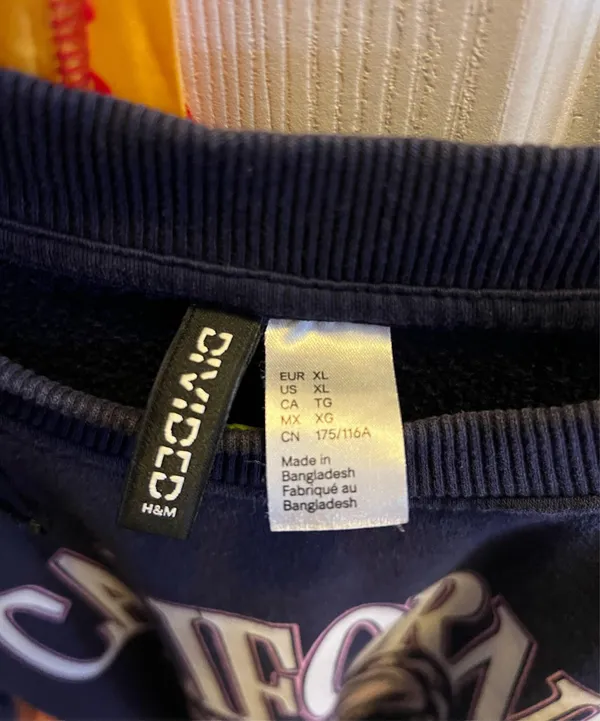 H&M Navy Blue Crewneck Sweatshirt - Image 3