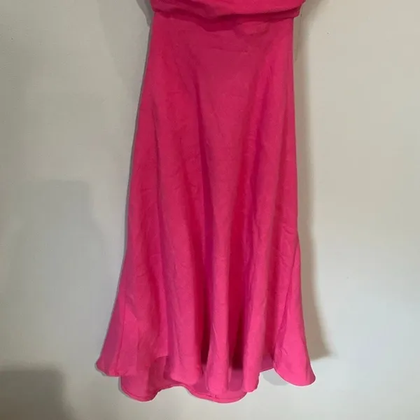 Showpo mayson cowl neck side cut out mini slip dress PINK size 10 NEW #200 - Image 4