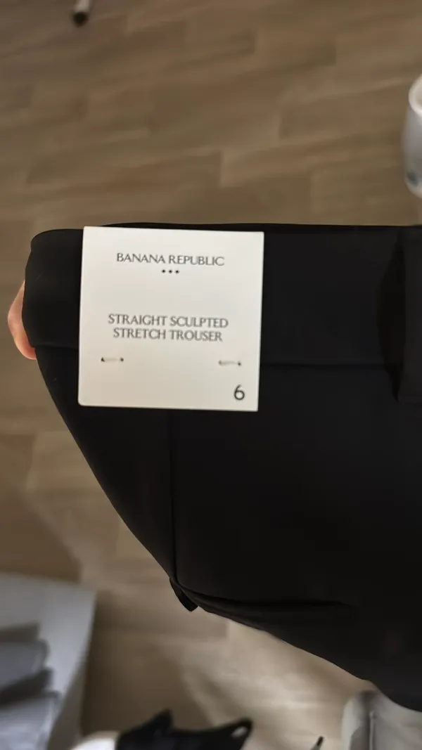 Banana Republic Pants Straight Sculpted Pants Black - Image 3