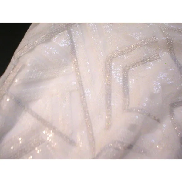 New NWT Womens Piperlime Collection White Silver Sequins Skirt S Small Party - Image 7